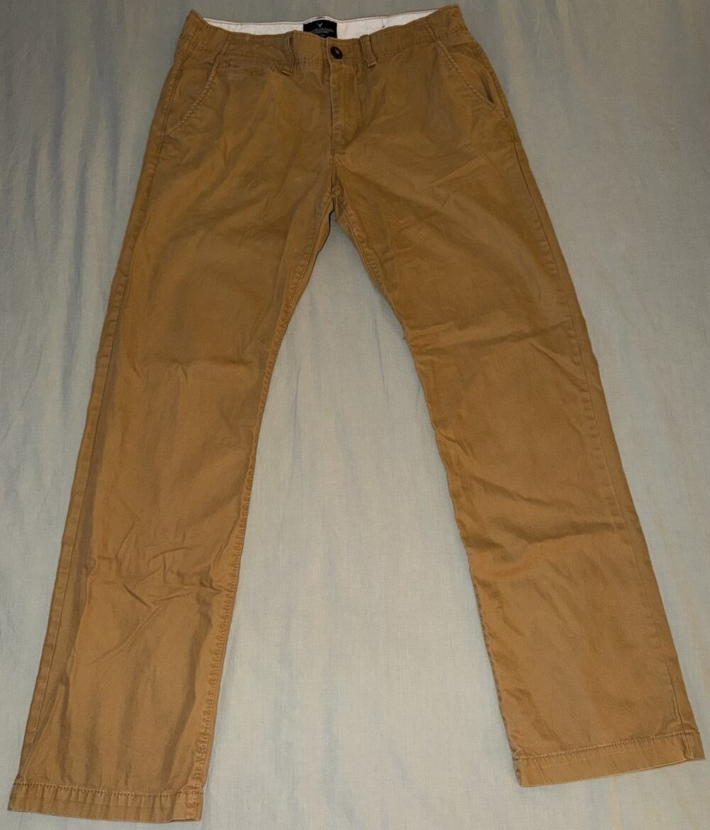 American Eagle Outfitters Mens Original Straight Chino Pants Camel 32x34